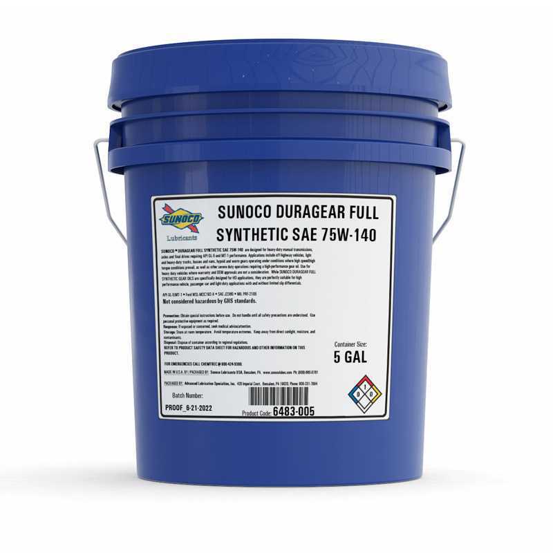 Oil for differentials SUNOCO DURAGEAR FULL SYNTHETIC 75W-140 (6483)