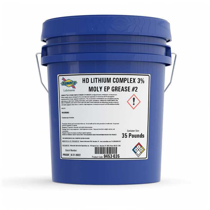 Grease SUNOCO HD LITHIUM COMPLEX 3% MOLY EP 2 (9453)
