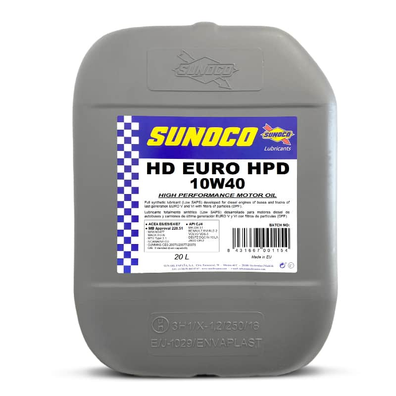 Масло моторное SUNOCO HEAVY DUTY EURO HPD 10W-40 (MS010)
